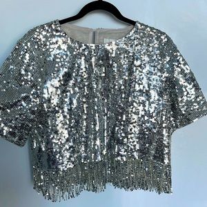 H&M sequin crop top